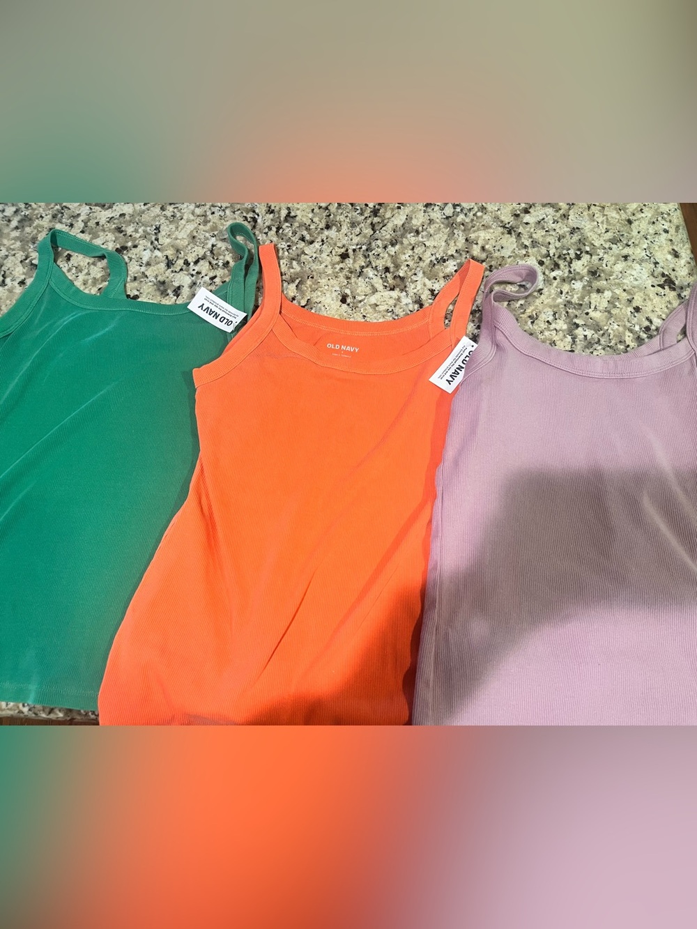 Old Navy Women's Ribbed Tank Top - Bright Orange